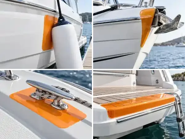 Universalfolie für typische Schutzbereiche am Boot